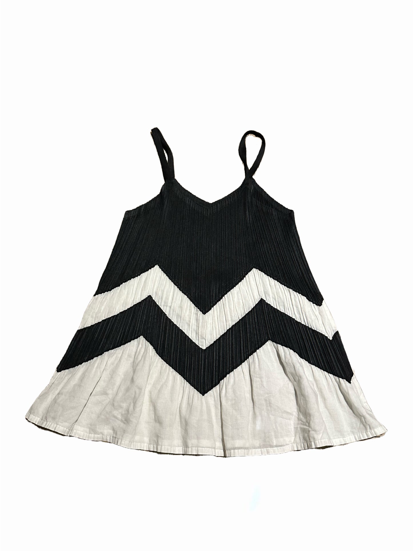 Pleats Please by Issey Miyake Black and White Cami Blouse